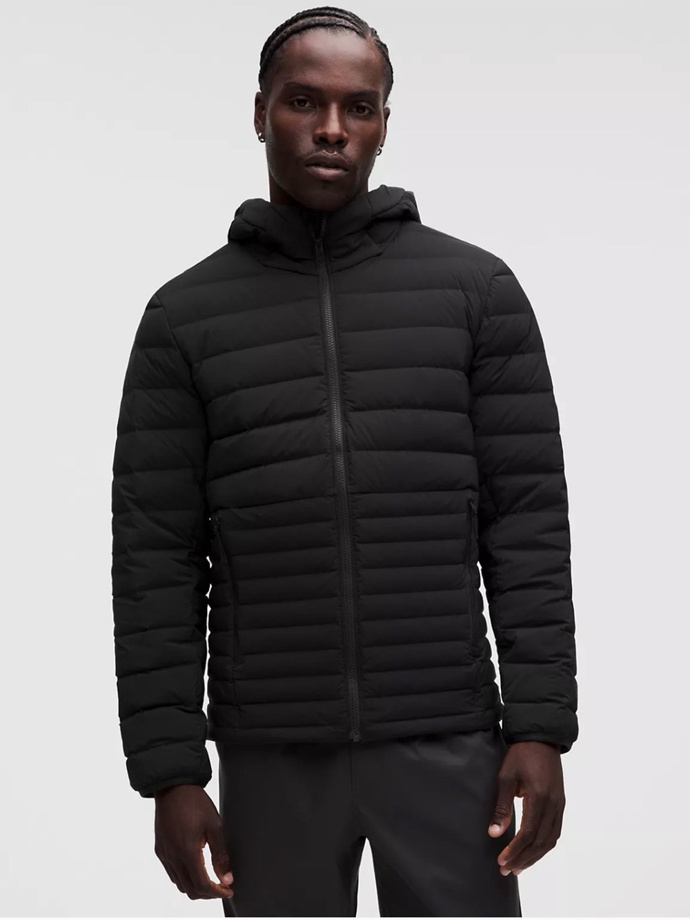 Men's Lululemon Black Quilted Hoodie Jacket